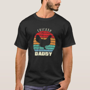 Huhn Daddy Poultry Vater Funny Farm Bauer Retro T-Shirt