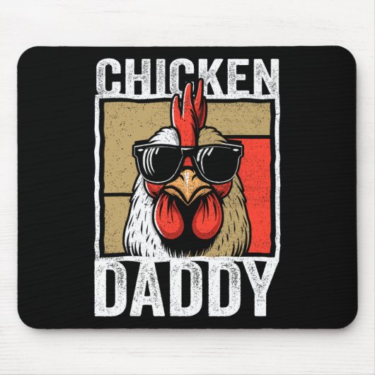 Huhn Daddy Rooster Bauer Sonnentag für Jung Mousepad (Vorne)
