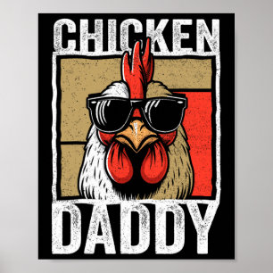 Huhn Daddy Rooster Bauer Sonnentag für Jung Poster