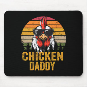 Huhn Daddy Vintag Rooster für Vater Bauer Fauna Mousepad