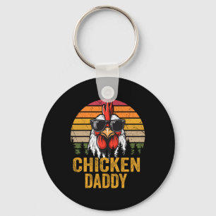 Huhn Daddy Vintag Rooster für Vater Bauer Fauna Schlüsselanhänger
