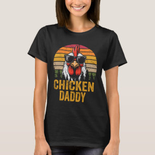 Huhn Daddy Vintag Rooster für Vater Bauer Fauna T-Shirt