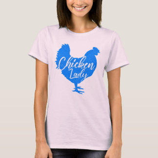 Huhn-Dame Shirt für die Frauen blau
