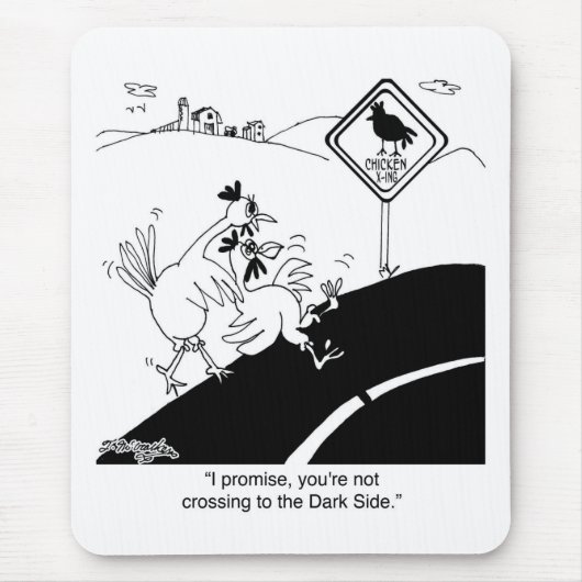 Huhn, das nicht zur weiten Seite kreuzt Mousepad (Vorne)