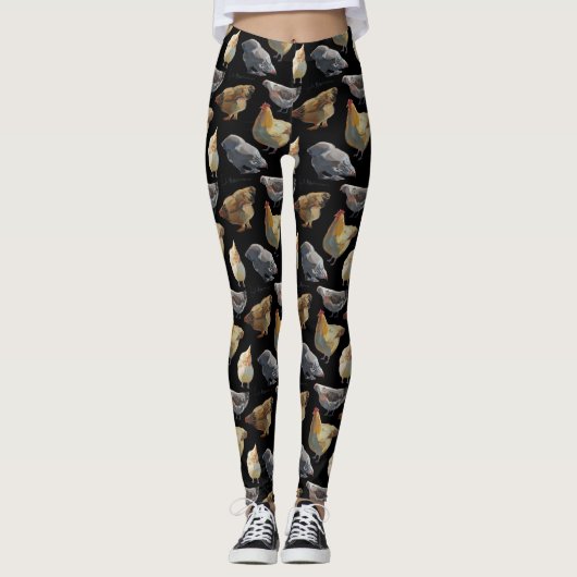 Huhn-Druck-Leggings Leggings (Vorderseite)