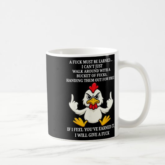 Huhn - ein Muss, das verdient werden muss Kaffeetasse (Rechts)