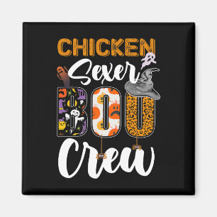 Huhn-er Boo-Crew Geist Lustiges Halloween-Matching Magnet