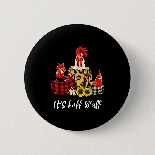 Huhn, es ist Herbst, Leute, Leopard, Kürbis, Herbs Button (Vorderseite)