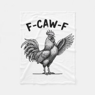 Huhn F-caw-f Hahn, Lauter Hof Haltung Fleecedecke