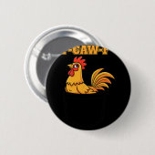 Huhn F-caw-f Hahn Pocket Meme, Lustiges Huhn Button (Vorne & Hinten)