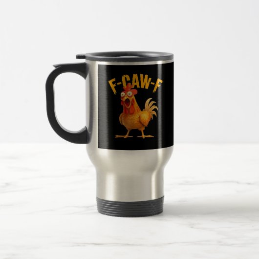 Huhn F-Caw-F Klassisch Cool Einzigartig Reisebecher (Links)