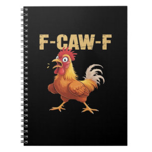 Huhn F-Caw-F Klassisch Lustig Retro Notizblock
