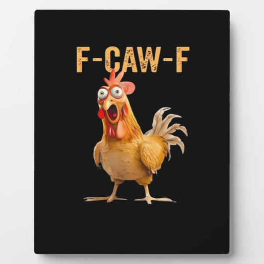 Huhn F-Caw-F Lustig Trendig Fotoplatte (Vorderseite)