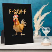 Huhn F-Caw-F Lustig Trendig Fotoplatte (Seite)