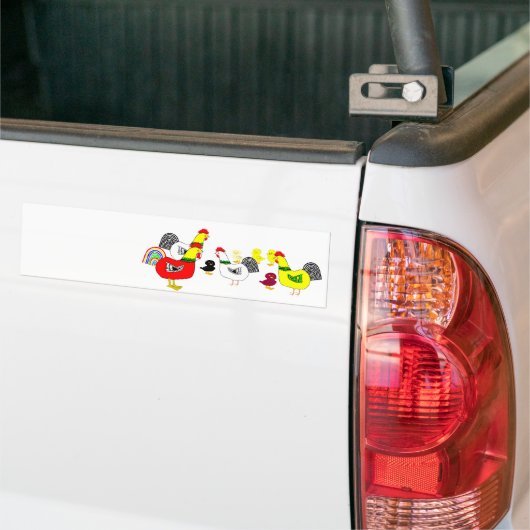 Huhn-Familie Autoaufkleber (Auf Lkw)