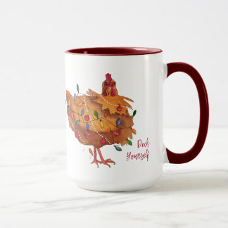Huhn-Feiertags-Tasse der Plattform-sich Tasse