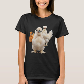 Huhn, Fluffige Hühnertruppe Frontaler Blick  T-Shirt
