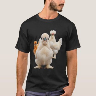 Huhn, Fluffige Hühnertruppe Frontaler Blick  T-Shirt
