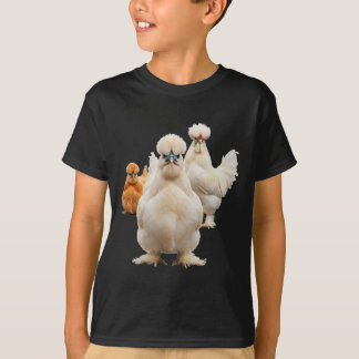 Huhn, Fluffige Hühnertruppe Frontaler Blick T-Shirt