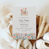 Huhn Folk Colorful Girl Boy Babydusche Einladung