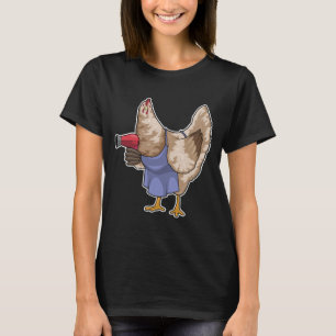 Huhn Friseur Haartrockner T-Shirt