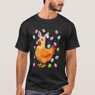 Huhn Fröhliche Ostereier-Suche Hase Ohr Huhn Ea T-Shirt