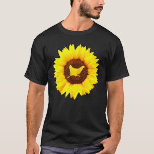 Huhn für Frauen Männer Geflügel Sonnenblumen T-Shirt