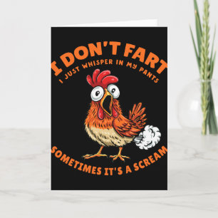 Huhn furzt nicht, flüstert nur in meine Hose, lust Karte
