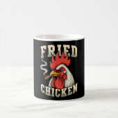 Huhn, gebratener Hahn mit Zigarre, fett Retro Kaffeetasse (Mittel)