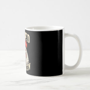 Huhn, gebratener Hahn mit Zigarre, fett Retro Kaffeetasse