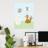 Huhn gegen Ei das Poster! Poster (Heimbüro)