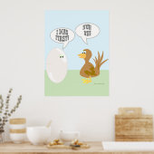 Huhn gegen Ei das Poster! Poster (Küche)