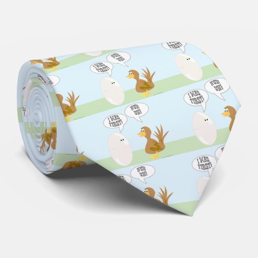 Huhn gegen Ei eine große Debatte Krawatte (Gerollt)