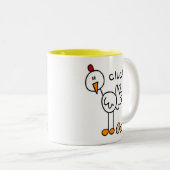 Huhn-Gluckern-Tasse Zweifarbige Tasse (VorderseiteRechts)