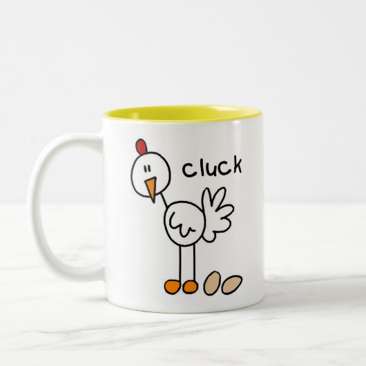 Huhn-Gluckern-Tasse Zweifarbige Tasse (Links)