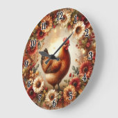 Huhn Große Wanduhr (Winkel)