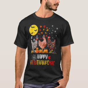 Huhn Halloween Frohe HalloDankeMas Herbst Als T-Shirt