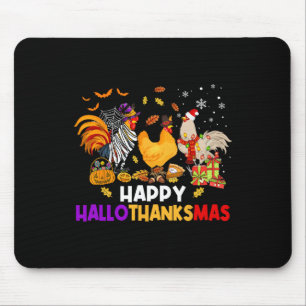 Huhn Halloween Frohes Hallothanksmas Herbst Chri Mousepad