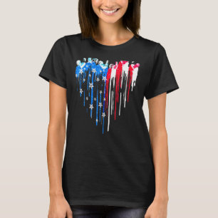 Huhn Heart American Flag 4. Juli Bauer Pa T-Shirt