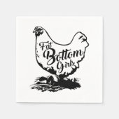 Huhn Hen Fat Bottom Napkin Serviette (Vorderseite)