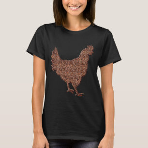 Huhn Hen Kaffeebohnen Hühnereier T-Shirt