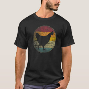 Huhn Henne Hahn Bauernhof Landwirt Vogel Gif Retro T-Shirt