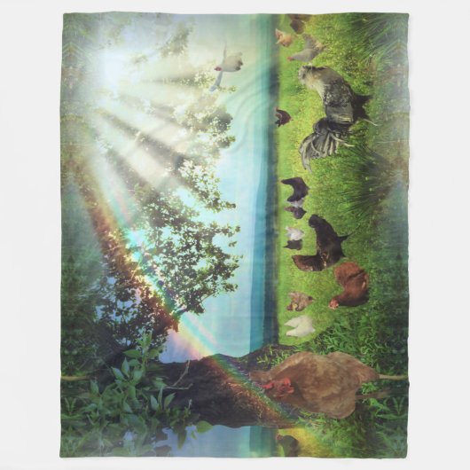 Huhn-Himmel Fleecedecke (Vorderseite)