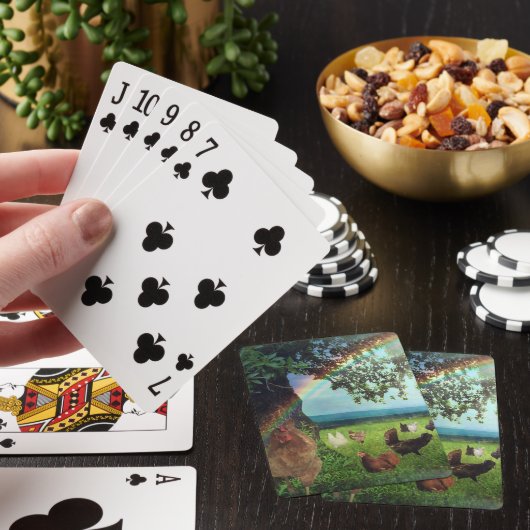 Huhn-Himmel Spielkarten (In Situ)