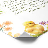 Huhn How Big is Mommy's Bauch Shower Game Poster (Ecke)