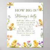 Huhn How Big is Mommy's Bauch Shower Game Poster (Vorne)