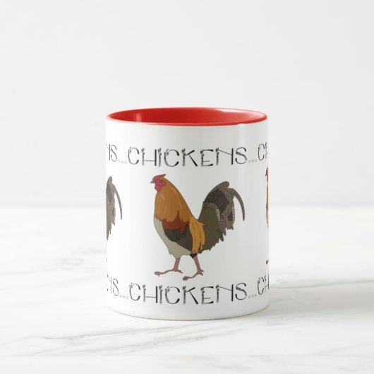 Huhn-Huhn-Hühner Tasse (Zentrum)