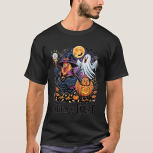 Huhn Huhn oder behandeln lustiges Halloween-Kostüm T-Shirt