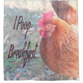 Huhn I kack Breakfast Funny Spaß Duschvorhang (Vorderseite)
