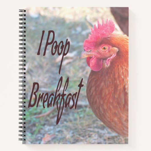 Huhn I kack Breakfast Funny Spaß Notizblock (Vorderseite)